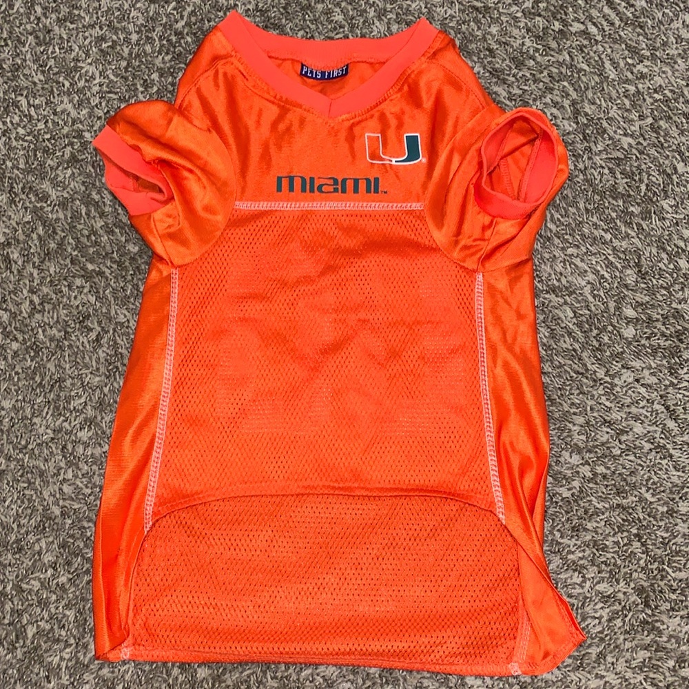 University of Miami collegiate Dog Orange Jersey Size XL